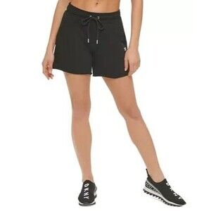 DKNY Women's Logo Athletic Soft lightweight Shorts Black Size XXS
